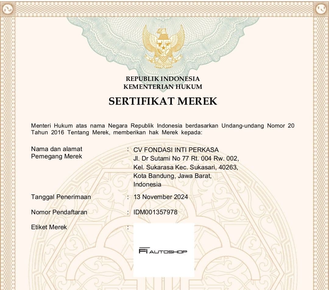 SERTIFIKAT MEREK